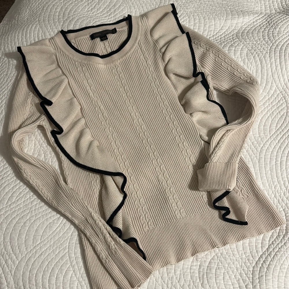Love Tree ruffle detail sweater
